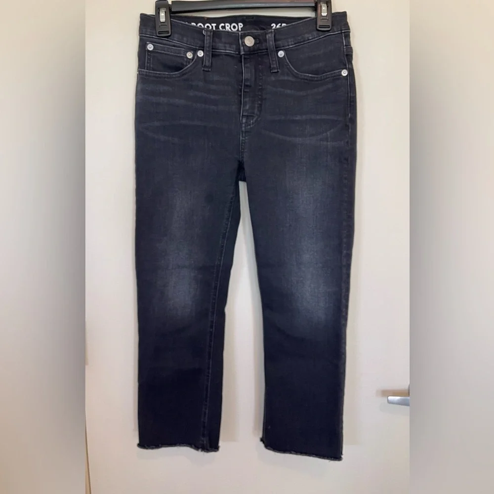 J.Crew Women's Black Demi Crop Boot Jeans 26P - Picture 1 of 9